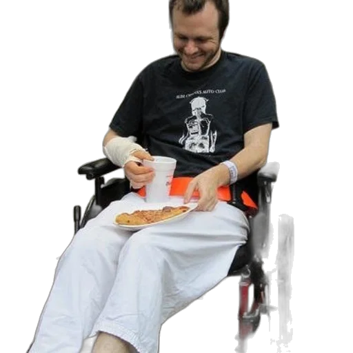 food, shoes, staff, robot, concept art, photorealistic, man, wheelchair transparent PNG cut-out