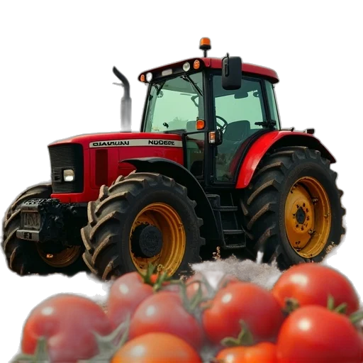 food, photorealistic, tractor, harvested transparent PNG cut-out