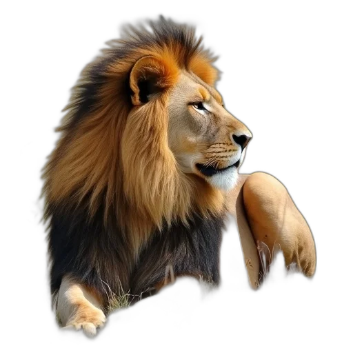 animal, crown, staff, photorealistic, concept art, fantasy art, watercolor, majestic transparent PNG cut-out