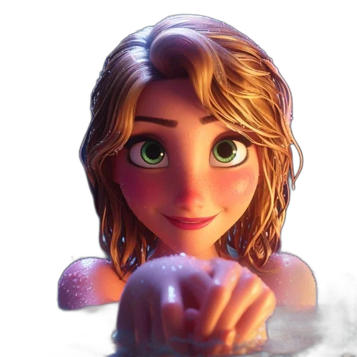 face, dress, crown, concept art, 3d render, fantasy art, photorealistic, fire transparent PNG cut-out
