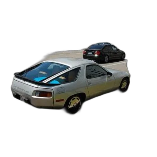 car, 3d render, concept art, photorealistic, pixel art, silver, porsche, 928 transparent PNG cut-out