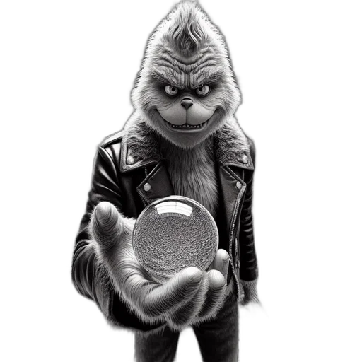 mask, jacket, staff, animal, concept art, cartoon, comic book art, photorealistic transparent PNG cut-out