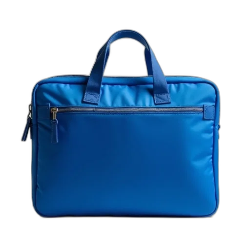 blue, bag, lightweight, nylon, case, made, carrying, laptop transparent PNG cut-out