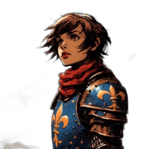 sword, face, jacket, staff, comic book art, fantasy art, concept art, pixel art transparent PNG cut-out