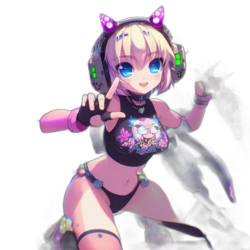 robot, weapon, dress, staff, pixel art, anime, concept art, cyberpunk transparent PNG cut-out