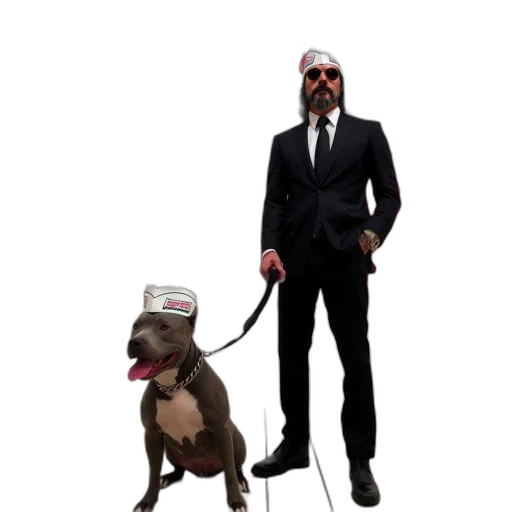 animal, staff, robot, hat, concept art, 3d render, pixel art, cartoon transparent PNG cut-out