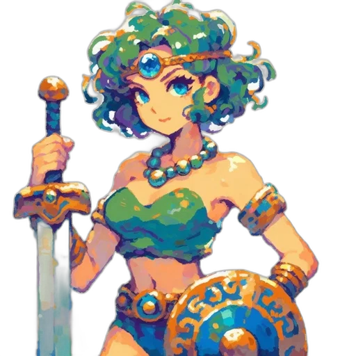 staff, weapon, sword, crown, pixel art, fantasy art, concept art, watercolor transparent PNG cut-out