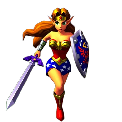 weapon, jewelry, 3d render, pixel art, concept art, fantasy art, elven, woman transparent PNG cut-out