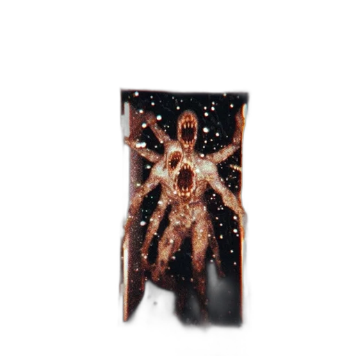 creature, umbrella, dress, mask, 3d render, concept art, pixel art, outer space transparent PNG cut-out