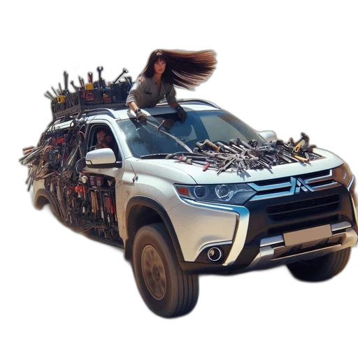 car, weapon, robot, animal, concept art, 3d render, cyberpunk, fantasy art transparent PNG cut-out