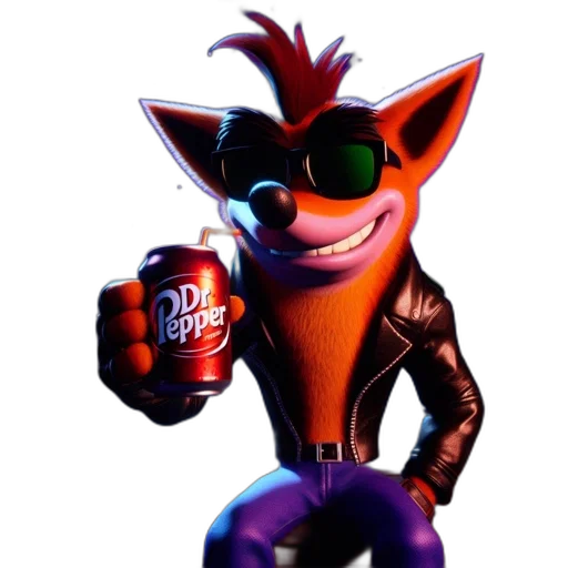animal, creature, robot, food, 3d render, concept art, vaporwave, cartoon transparent PNG cut-out