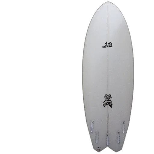 weapon, two, white, surfboards, black, logos, fins, one transparent PNG cut-out
