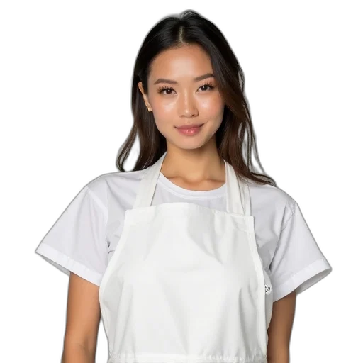 dress, staff, face, photorealistic transparent PNG cut-out