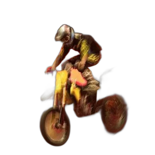 animal, 3d render, pixel art, photorealistic, concept art, dynamic, photo, motocross transparent PNG cut-out