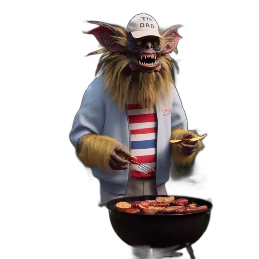 food, creature, staff, jacket, concept art, 3d render, fantasy art, photorealistic transparent PNG cut-out