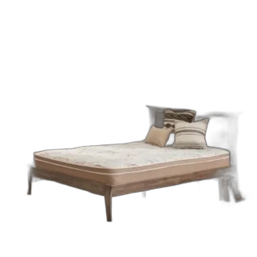furniture, 3d render, earth tones, cozy, bedroom, wooden, bed, frame transparent PNG cut-out