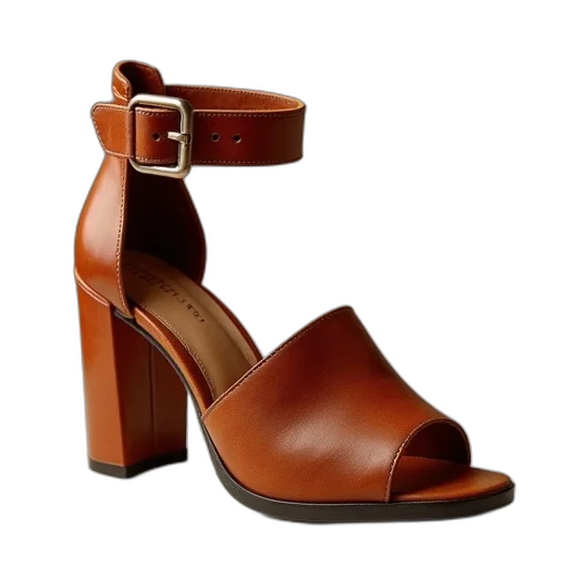 shoes, earth tones, wide, heel transparent PNG cut-out