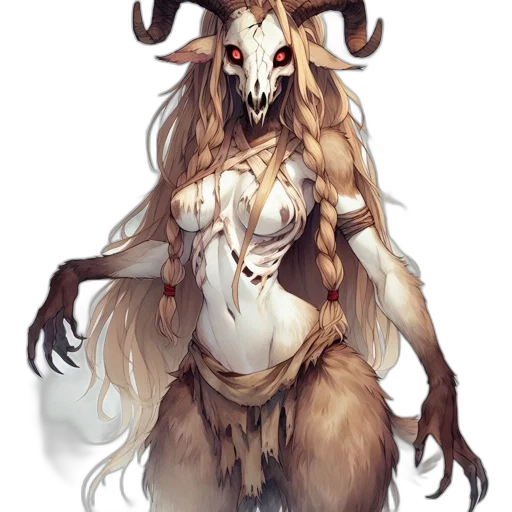 creature, animal, mask, staff, concept art, fantasy art, pixel art, watercolor transparent PNG cut-out