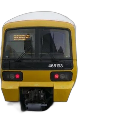 car, 3d render, photorealistic, yellow, white, train, number, 465193 transparent PNG cut-out