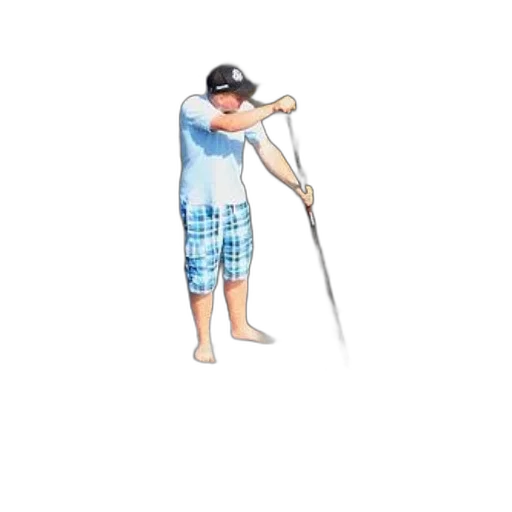 staff, weapon, umbrella, photorealistic, man, blue, shirt, plaid transparent PNG cut-out