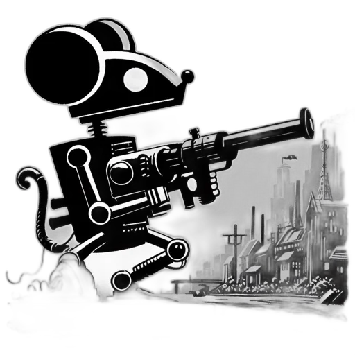 robot, weapon, staff, concept art, cyberpunk, comic book art, fantasy art, fog transparent PNG cut-out
