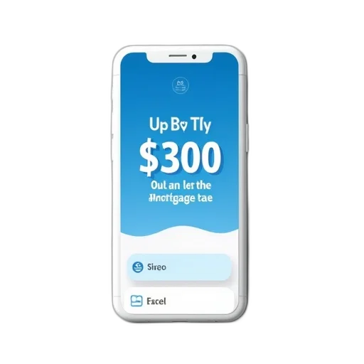 mortgage, app, blue, banner transparent PNG cut-out