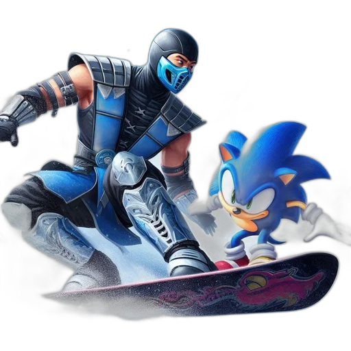 concept art, 3d render, pixel art, fantasy art, blue, two, animated, characters transparent PNG cut-out