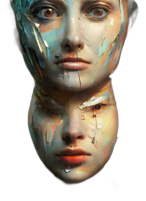 mask, face, robot, crown transparent PNG cut-out