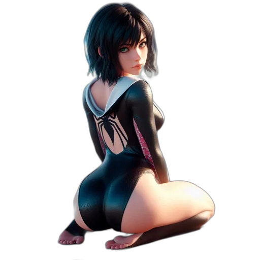 dress, robot, concept art, 3d render, fantasy art, anime, neon lights, animated transparent PNG cut-out