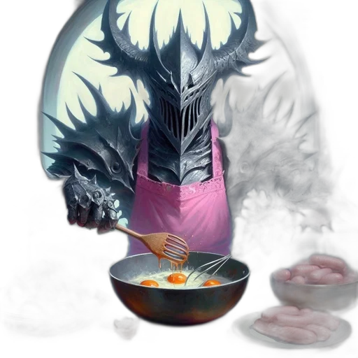 dragon, food, mask, creature, concept art, fantasy art, photorealistic, watercolor transparent PNG cut-out