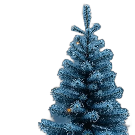 tree, crown, hair, hat, 3d render, photorealistic, blue, spruce transparent PNG cut-out