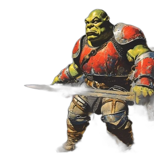 sword, weapon, staff, concept art, fantasy art, comic book art, 3d render, green-skinned transparent PNG cut-out
