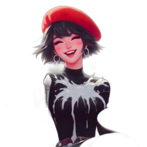 hat, dress, crown, staff, concept art, comic book art, cartoon, fantasy art transparent PNG cut-out