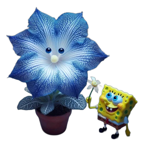 flower, creature, staff, animal, 3d render, photorealistic, concept art, underwater transparent PNG cut-out