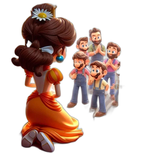 crown, dress, staff, jewelry, concept art, 3d render, cartoon, pixel art transparent PNG cut-out