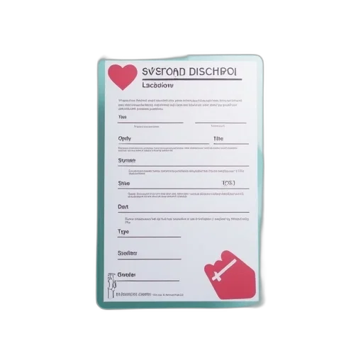 hospital, discharge, card, stroke, victims transparent PNG cut-out
