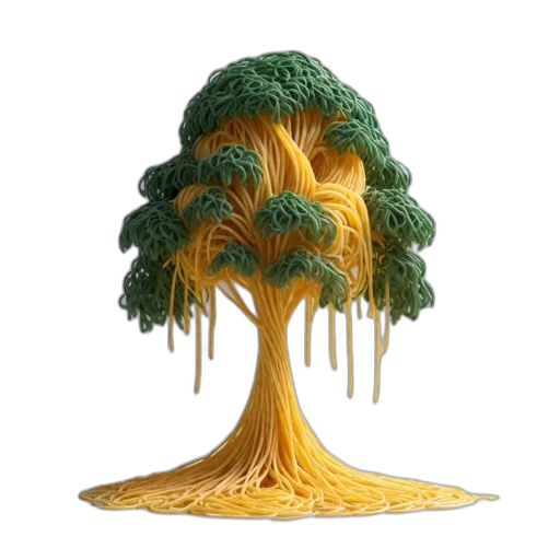 tree, crown, hair, hat, 3d render, concept art, photorealistic, fantasy art transparent PNG cut-out