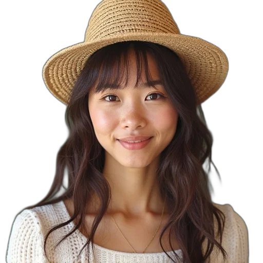 hat, face, staff, hair transparent PNG cut-out