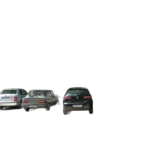 car, 3d render, photorealistic, concept art, row, parked, cars, under transparent PNG cut-out