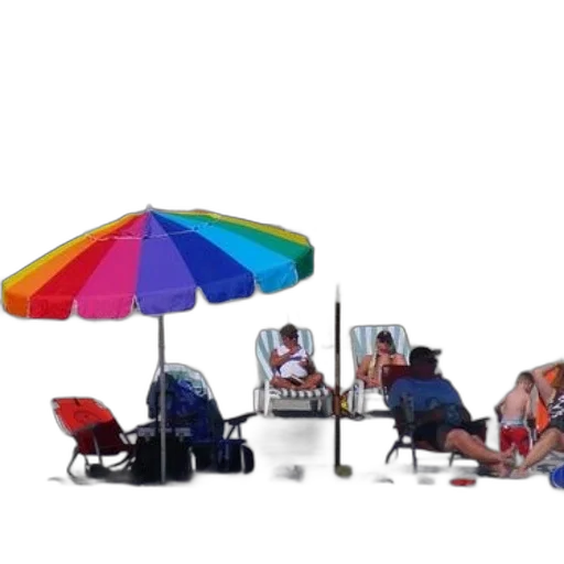 umbrella, furniture, staff, hat, 3d render, concept art, photorealistic, beach transparent PNG cut-out