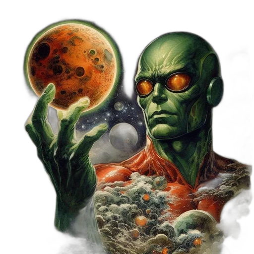 mask, face, robot, comic book art, concept art, fantasy art, photorealistic, outer space transparent PNG cut-out