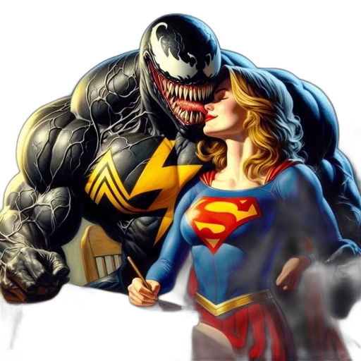 comic book art, concept art, fantasy art, photorealistic, outer space, menacing, venomous, creature transparent PNG cut-out