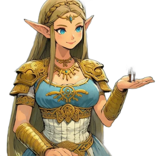 dress, staff, crown, face, fantasy art, concept art, pixel art, 3d render transparent PNG cut-out