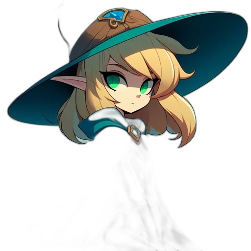 hat, staff, crown, weapon, pixel art, concept art, fantasy art, anime transparent PNG cut-out