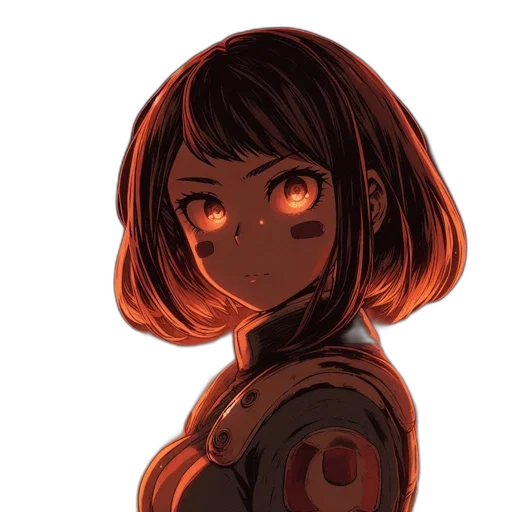 face, mask, robot, jacket, anime, pixel art, concept art, watercolor transparent PNG cut-out