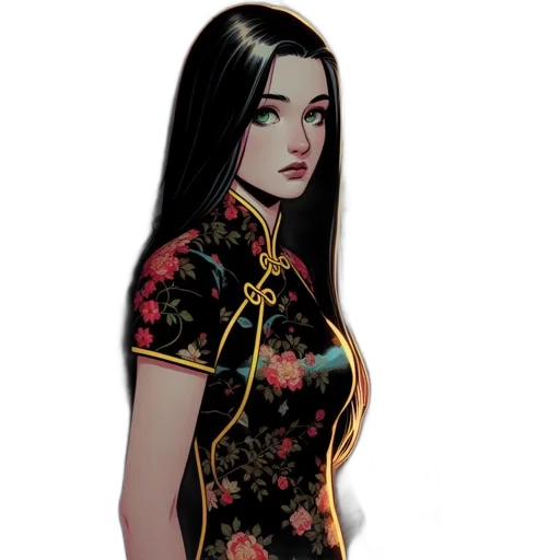 dress, jewelry, concept art, comic book art, fantasy art, pixel art, red, dark transparent PNG cut-out