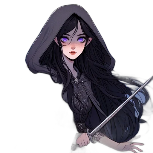 staff, sword, jacket, weapon, fantasy art, concept art, pixel art, watercolor transparent PNG cut-out