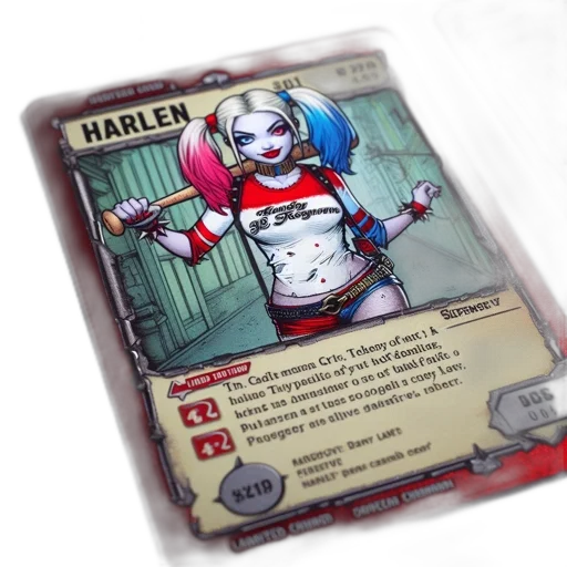 concept art, comic book art, fantasy art, 3d render, trading, card, features, harley transparent PNG cut-out