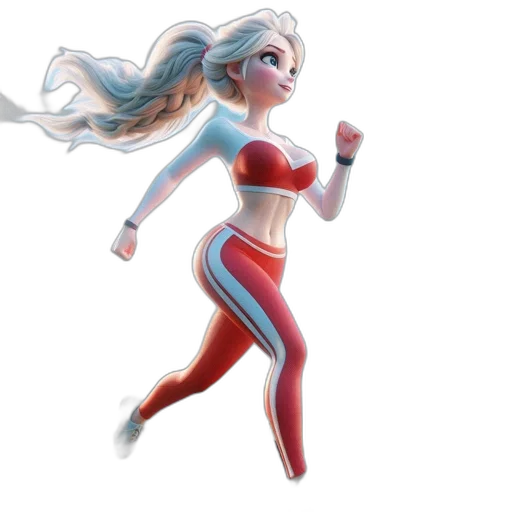 concept art, 3d render, comic book art, fantasy art, animated, character, long, blonde transparent PNG cut-out