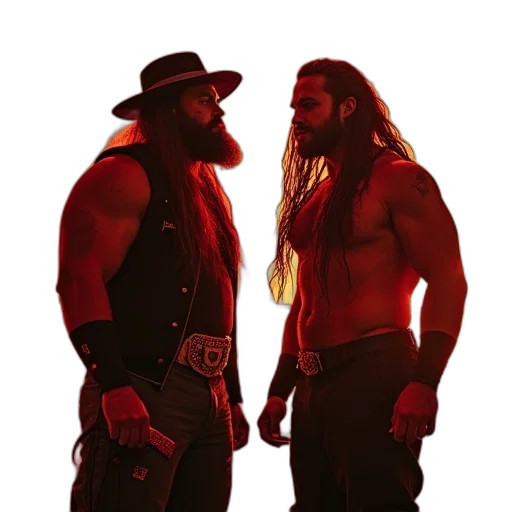 concept art, wyatt, brothers, headed, fiery, match, wwe, championship transparent PNG cut-out